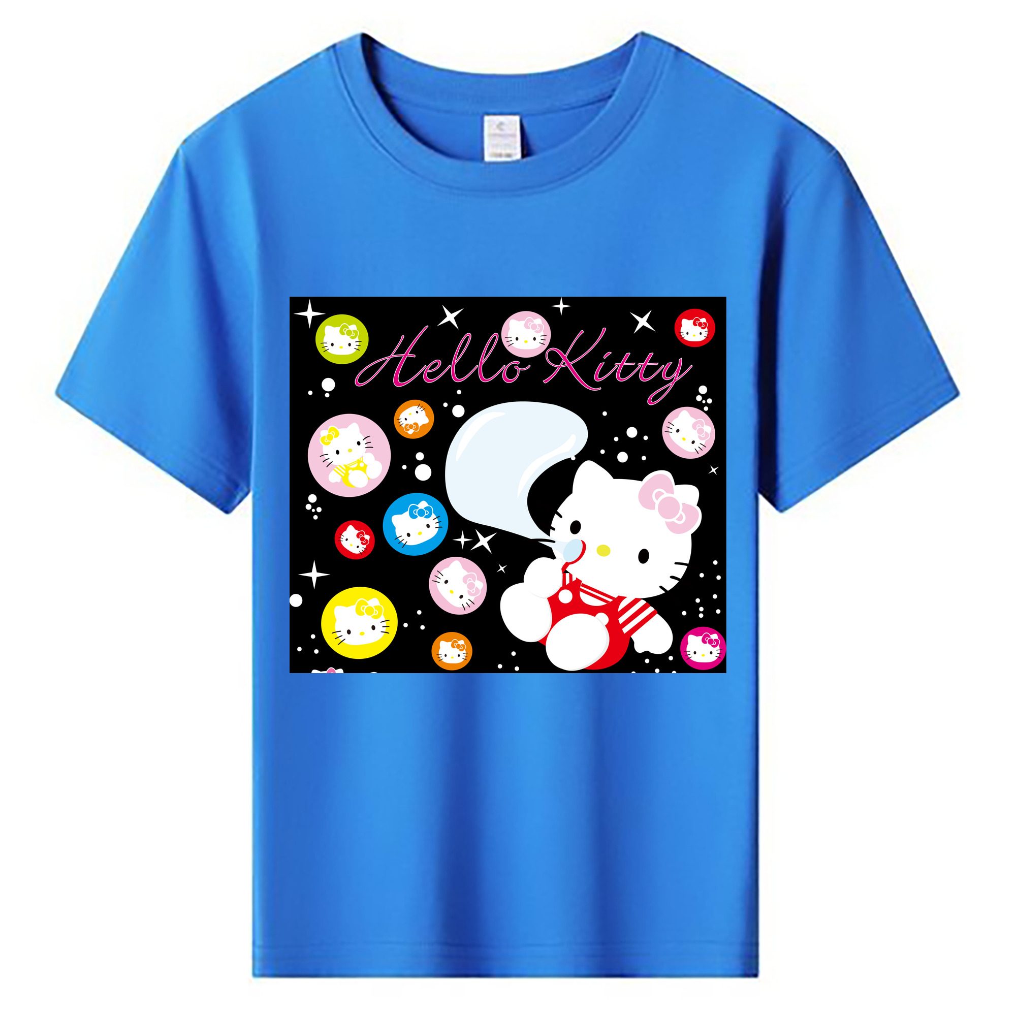 （画像用） Hello Kitty ハローキティ 綿100％キッズTシャツ（フロントプリント）
